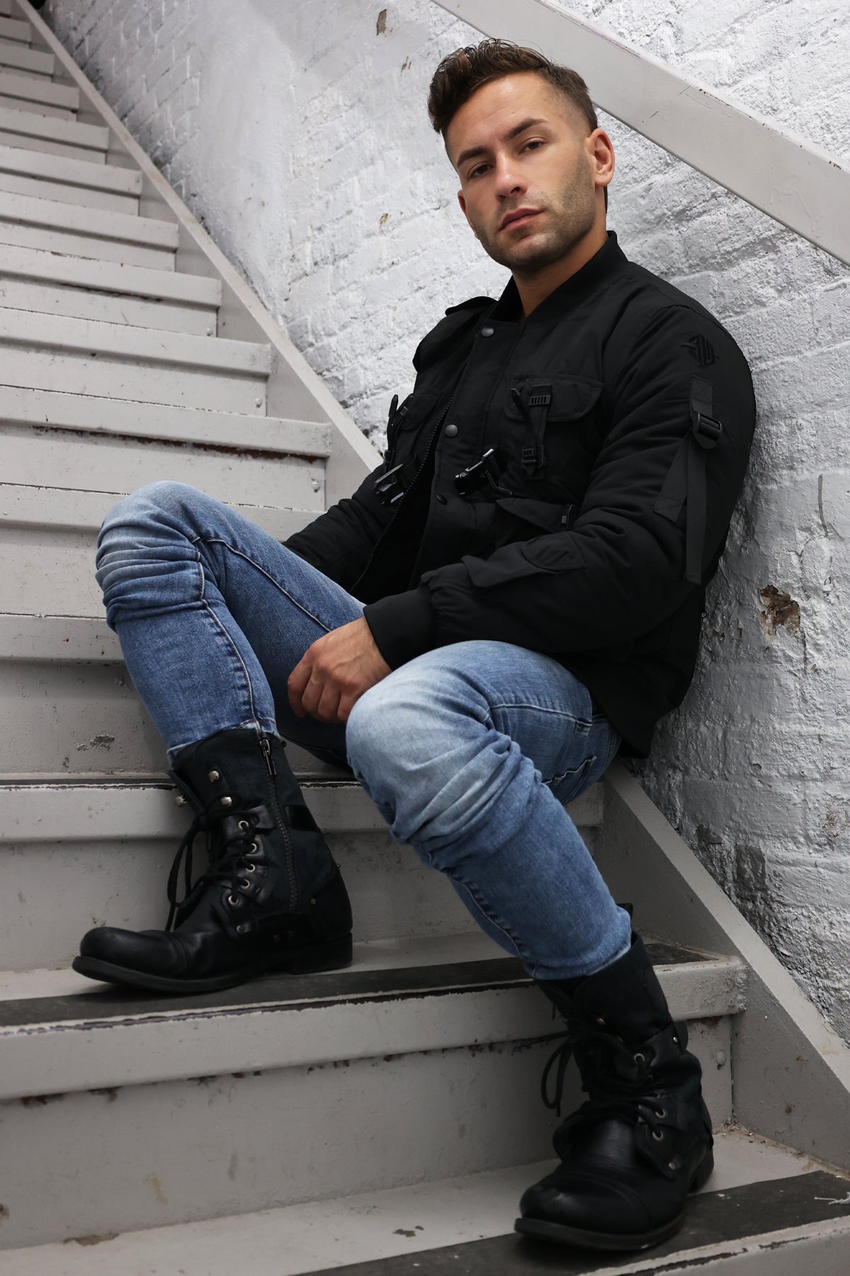 STRAPPED BOMBER JACKET