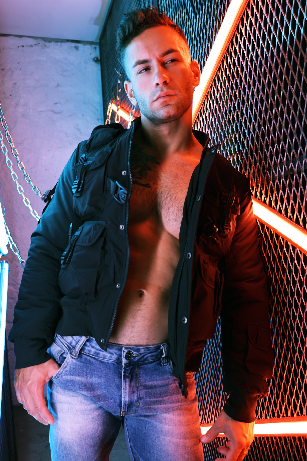 STRAPPED BOMBER JACKET