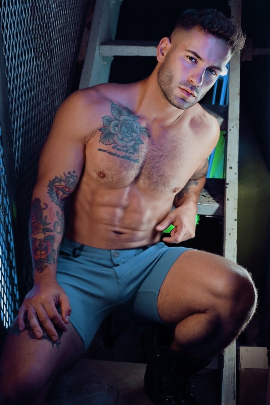 Down Low Shorts - Slate Blue - Breedwell