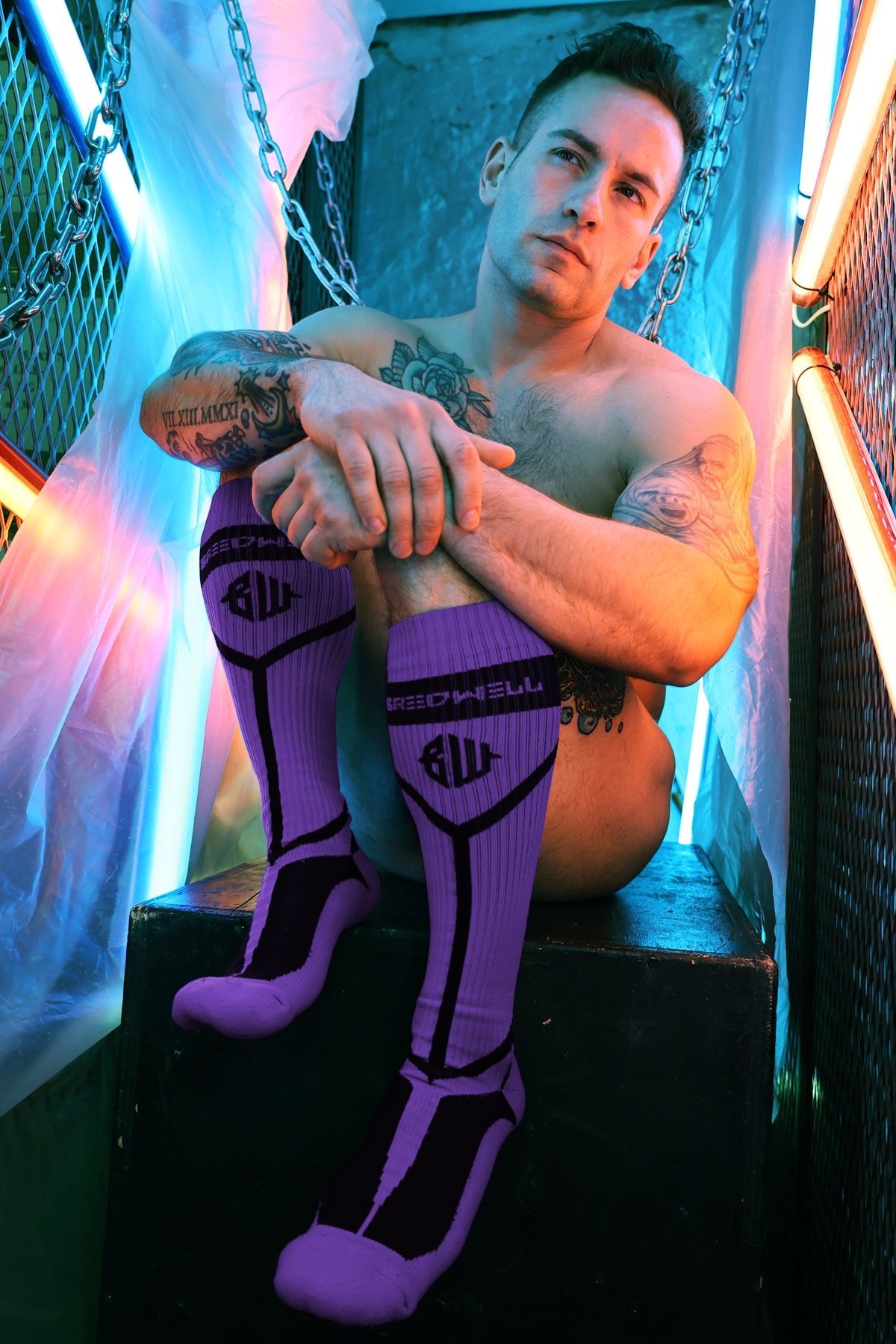 Hook Up Socks - Purple - Breedwell