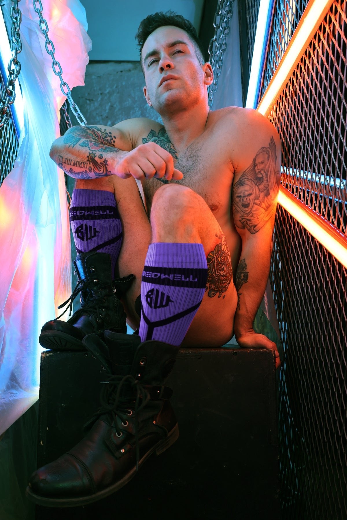 Hook Up Socks - Purple - Breedwell