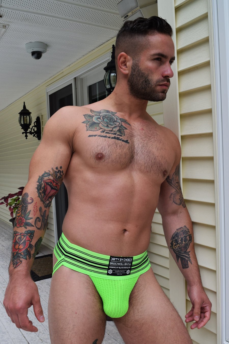 Cumdump Jock - Neon Green - Breedwell