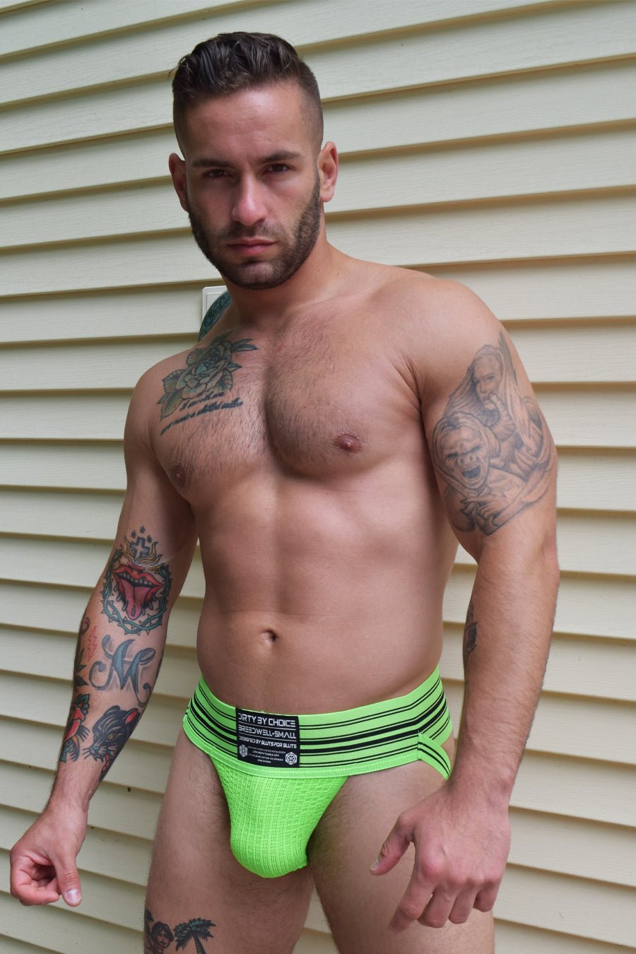 Cumdump Jock - Neon Green - Breedwell