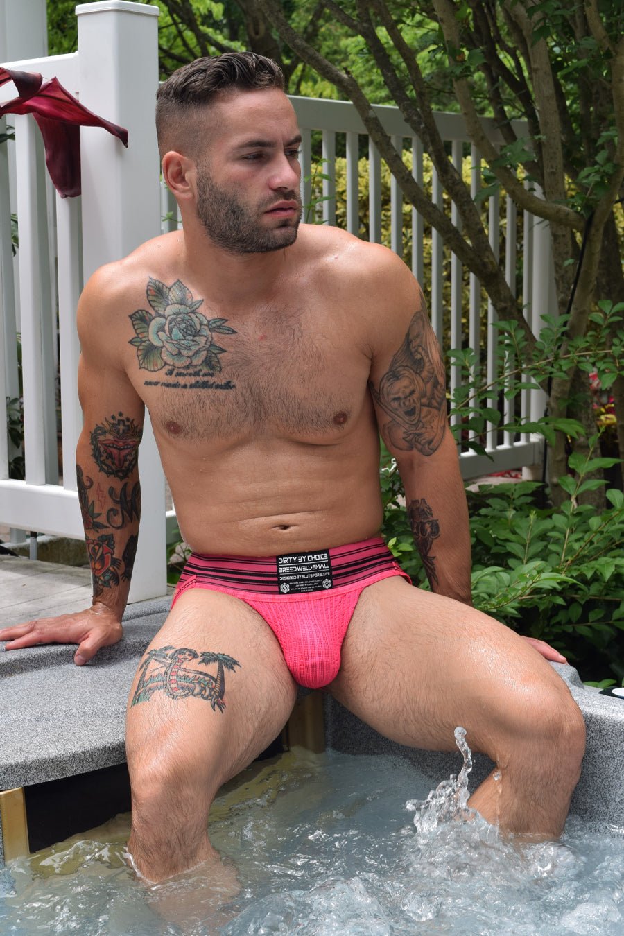 Cumdump Jock - Neon Pink - Breedwell