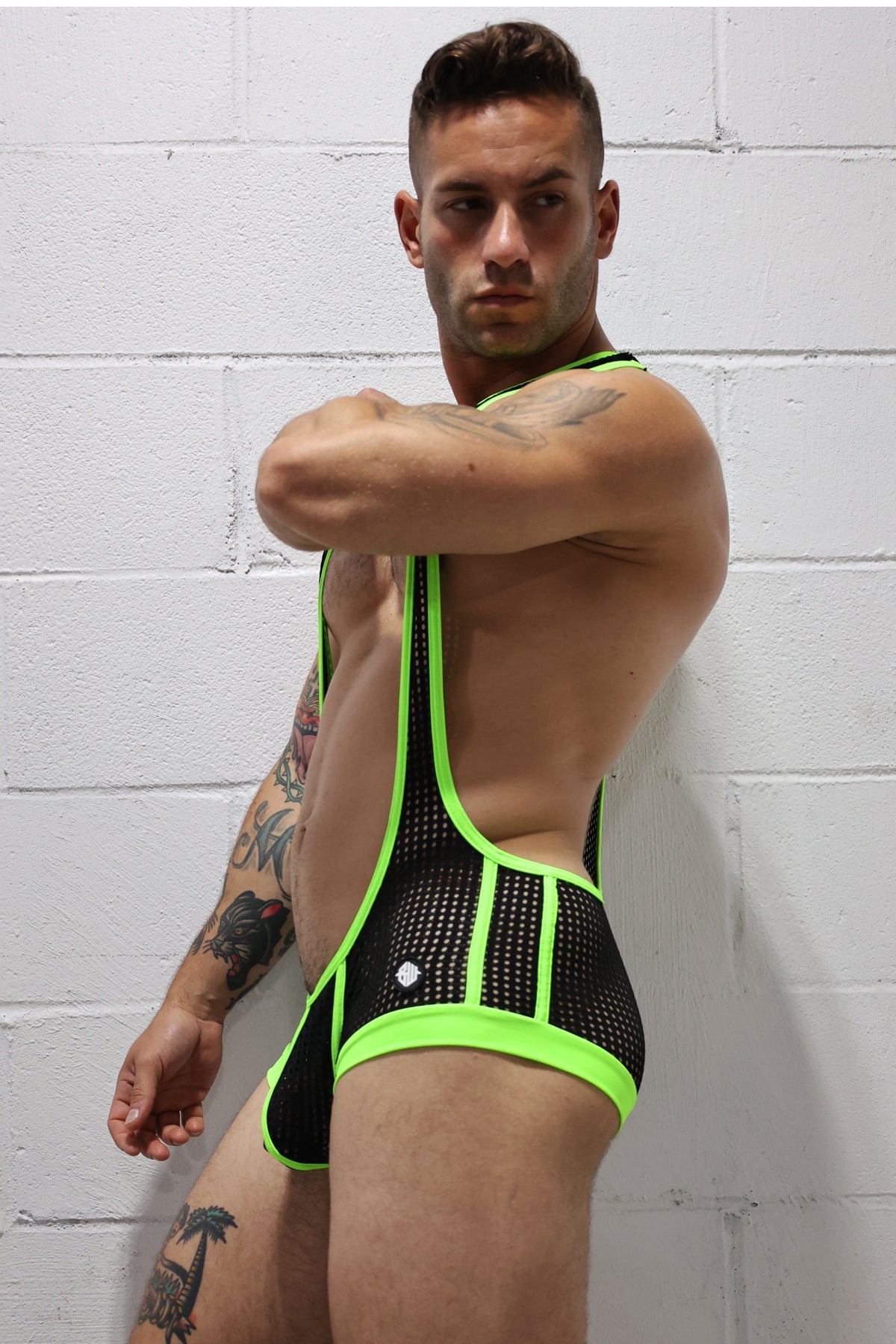 Dirty Boy Singlet - Neon Green - Breedwell