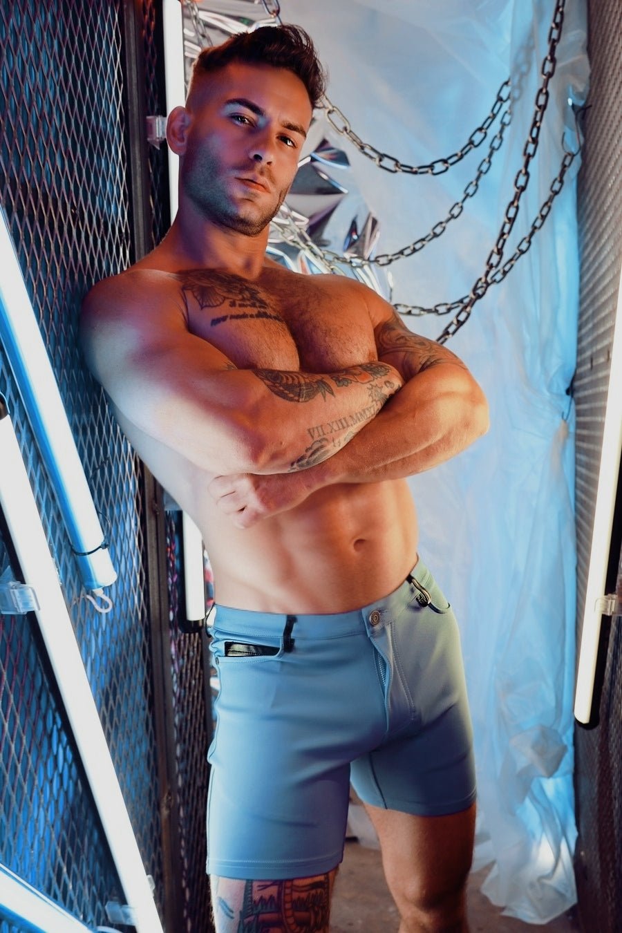 Down Low Shorts - Slate Blue - Breedwell
