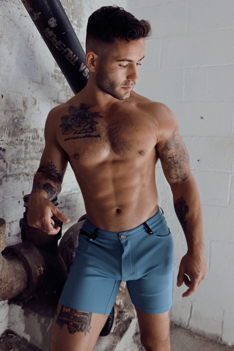 Down Low Shorts - Slate Blue - Breedwell