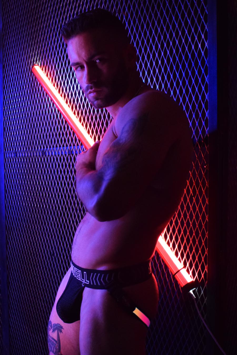 Rainbow Glow Legstrap Jock System